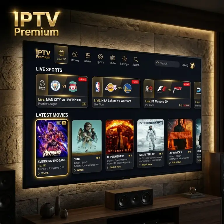 IPTV Premium Dashboard Visual