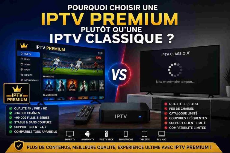 Pourquoi Choisir une IPTV Premium Plutôt qu&rsquo;une IPTV Classique ?